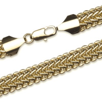 Collier chaîne en plaqué or jaune 18 carats.