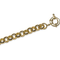 Bracelet chaîne en plaqué or jaune 18 carats.