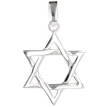 Pendentif étoile de David en argent 925/000.