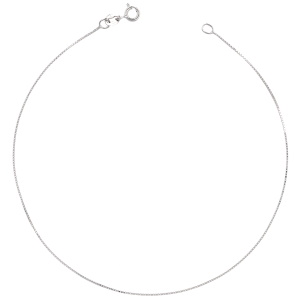 Bracelet chaîne de cheville en argent 925 rhodié.