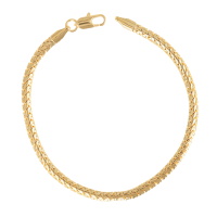 Bracelet chaîne maille fantaisie en plaqué or jaune 18 carats.