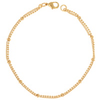 Collier chaîne en plaqué or jaune 18 carats.