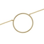 Collier avec cercle en plaqué or.