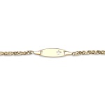 Bracelet gourmette identité avec étoile ajouré en plaqué or.  Souvenir impérissable, Cette gourmette personnalisable est un cadeau idéal.