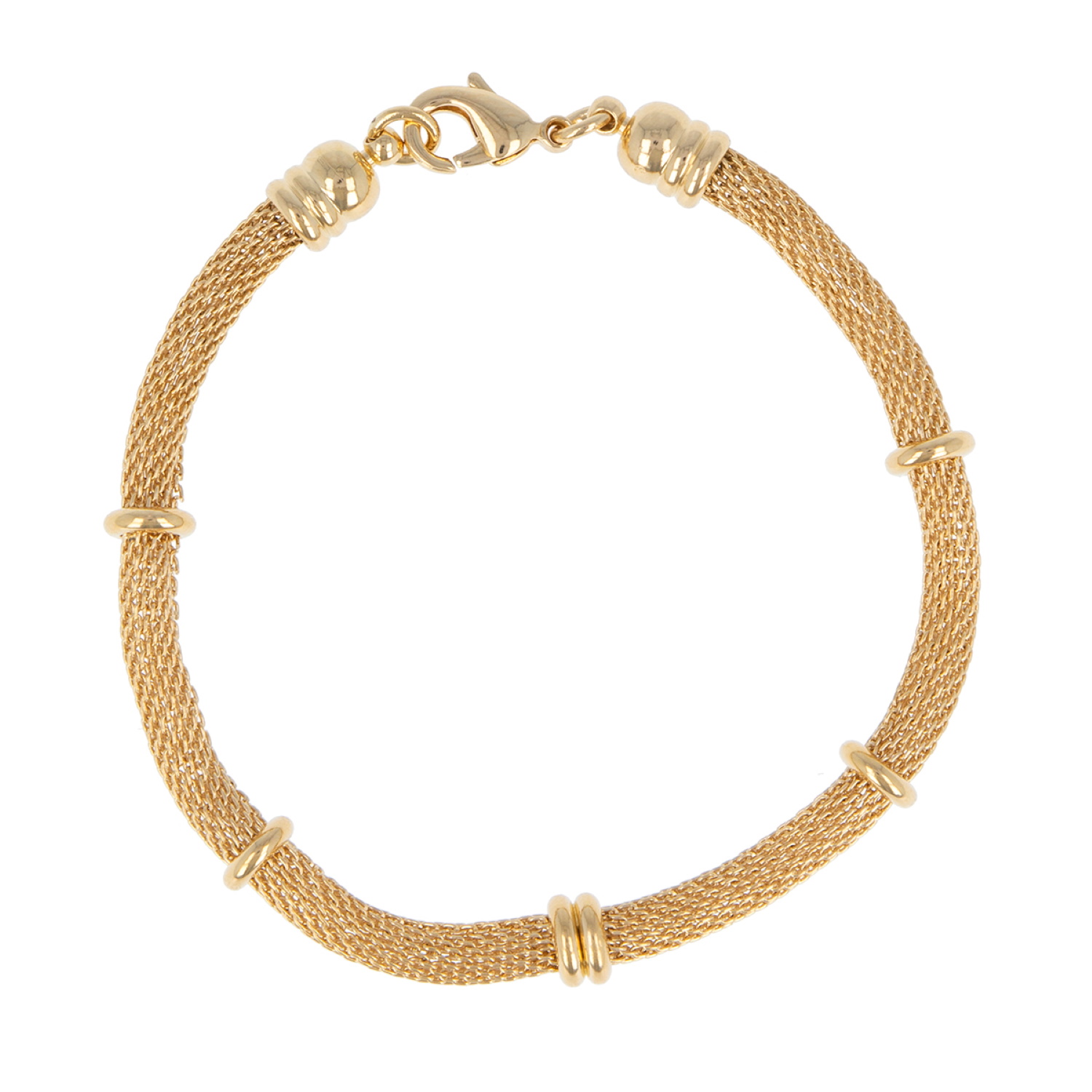 Bracelet composé d'une chaîne en plaqué or jaune 18 carats.  Adolescent Adulte Femme Fille Indémodable 