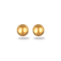 Boucles d'oreilles boules en plaqué or jaune 18 carats.