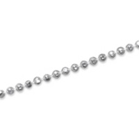 Collier composé d'une chaîne maille boules en argent 925/000 rhodié.