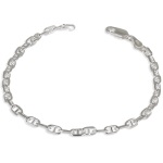 Bracelet en argent 925/000 rhodié.