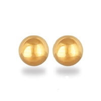 Boucles d'oreilles demi boule en plaqué or jaune 18 carats.