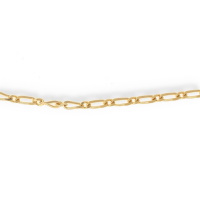 Bracelet chaîne cheville maille cheval en plaqué or jaune 18 carats.
