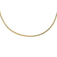 Collier chaîne maille Paloma en plaqué or jaune 18 carats.
