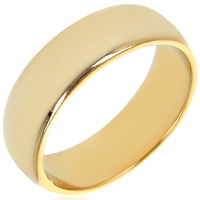 Bague anneau alliance en plaqué or jaune 18 carats.