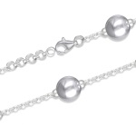 Bracelet avec 5 boules en argent 925/000.