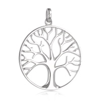 Pendentif arbre de vie en argent 925/000 rhodié.