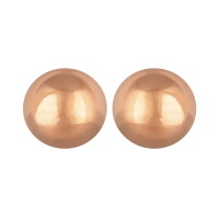 Boucles d'oreilles puces boules en acier rosé.