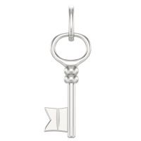 Pendentif en forme de clef en argent 925/000 rhodié.