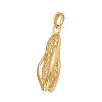 Pendentif babouche en plaqué or jaune 18 carats.