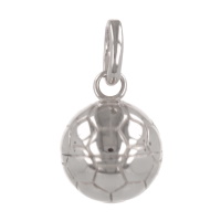 Pendentif ballon de foot en argent 925/000 rhodié.