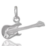 Pendentif guitare en argent 925/000.