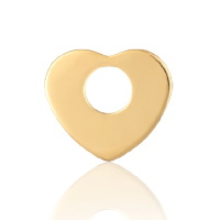 Pendentif cœur en plaqué or jaune 18 carats.