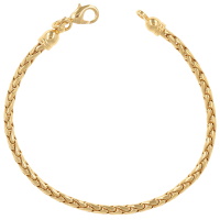 Bracelet composé d'une chaîne en plaqué or jaune 18 carats.