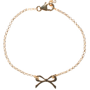Bracelet composé d'une chaîne et d'un nœud papillon en véritable bronze. Fermoir mousqueton avec 3 cm de rallonge.
