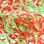 Lot de 200 élastiques en silicone, 1 crochet et 12 fermoirs pour Loom Bands.