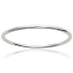 Bracelet jonc rigide en argent 925/000. Fil rond.