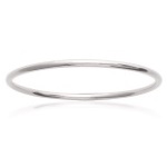 Bracelet jonc rigide en argent 925/000. Fil rond.