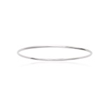 Bracelet jonc rigide en argent 925/000. Fil rond.