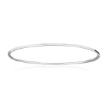 Bracelet jonc rigide en argent 925/000. Fil rond.