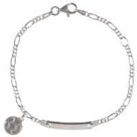 Bracelet gourmette pour enfant avec un pendant ballon de foot en argent 925/000. Fermoir mousqueton avec 3 cm de rallonge.
