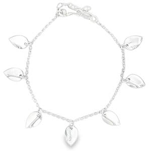 Ce bracelet de charme en argent 925/000 présente un design délicat et raffiné. La chaîne fine met en valeur une série de charmants pendants en forme de feuilles, ajoutant une touche de nature et d'élégance à votre poignet. Un bijou subtil, parfait pour compléter votre style quotidien.
