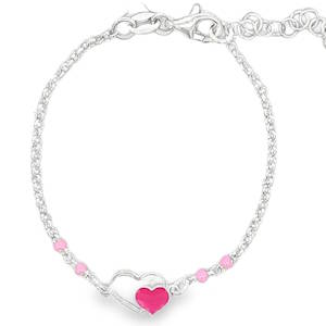 Délicat bracelet chaîne en argent 925/000, agrémenté d'un charmant motif de cœur. Un bijou raffiné et discret, parfait pour ajouter une touche d'éclat subtile à votre poignet. Idéal pour un look quotidien ou pour compléter une tenue plus élégante. Fermoir mousqueton avec 3 cm de rallonge.