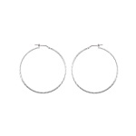 Boucles d'oreilles créoles en argent 925/000.