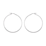 Boucles d'oreilles créoles en argent 925/000.