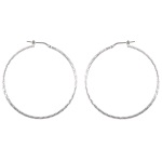 Boucles d'oreilles créoles en argent 925/000.