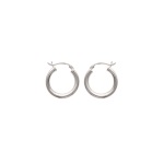 Boucles d'oreilles créoles en argent 925/000. Fil rond.