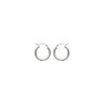 Boucles d'oreilles créoles en argent 925/000. Fil rond.