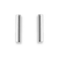 Boucles d'oreilles pendantes barres en argent 925/000.