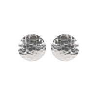 Boucles d'oreilles rondes effet martelé en argent 925/000.