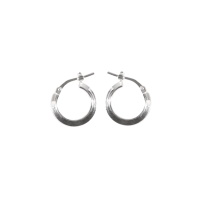 Boucles d'oreilles créoles en argent 925/000.