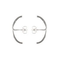 Boucles d'oreilles arc de cercle en argent 925/000.