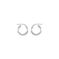 Boucles d'oreilles créoles en argent 925/000.