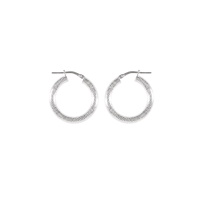 Boucles d'oreilles créoles en argent 925/000.