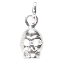 Pendentif tête de mort en argent 925/000 rhodié.