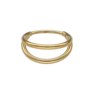 Piercing pour nez ou oreille en acier chirurgical doré.