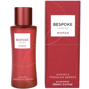 Eau de parfum Bespoke pour femme. Parfum floral gourmant jasmin et baies de chocolat.