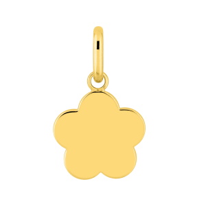 Pendentif en forme de fleur en plaqué or jaune 18 carats.