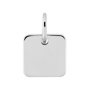 Pendentif de forme carré en argent 925/000 rhodié.